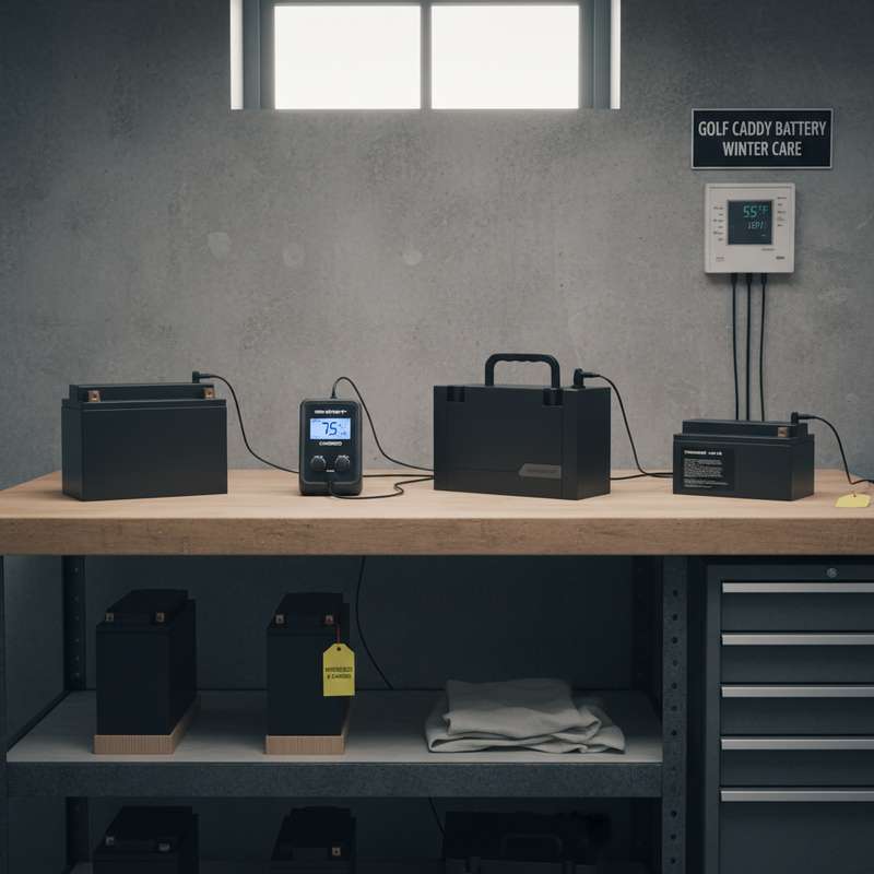 Golf Caddy Pflege Wartung Akku
