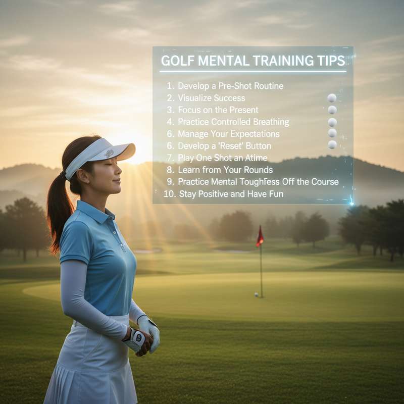 Golf Pre-Shot Routine – Golfer visualisiert den Schlag vor dem Abschlag